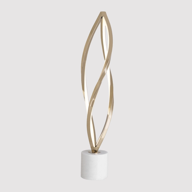 Luminaria De Mesa Led Dourado 20w 3000k Infini
