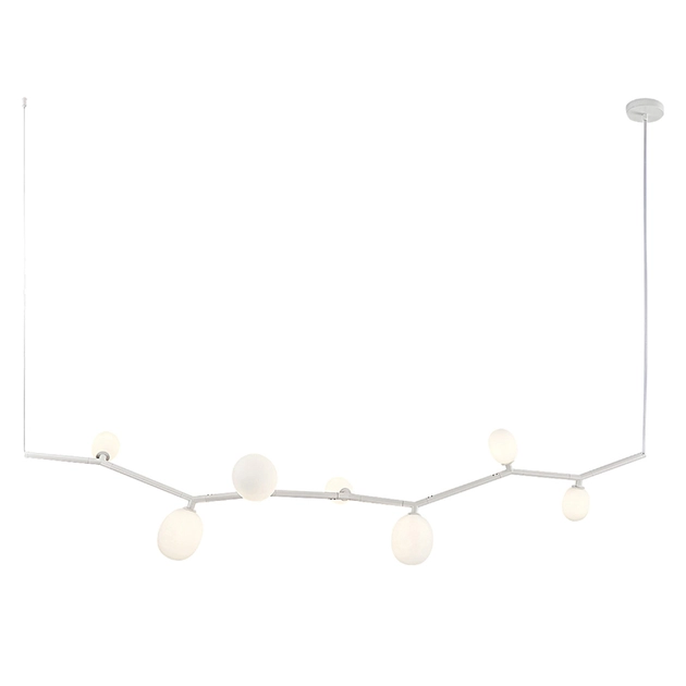 Pendente Vidro E Metal Branco Pinot