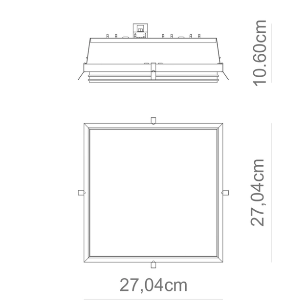 Plafon Led De Embutir Branco 32w 4000k No Frame Ii