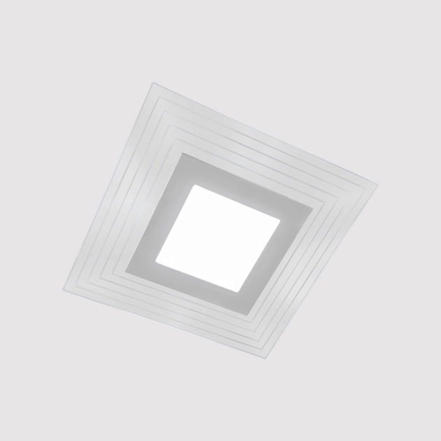 Plafon Led Embutir Aluminio Branco 9w 6500k Lisboa