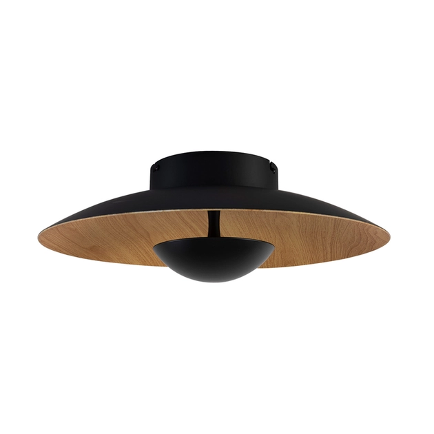 Plafon Led De Sobrepor Preto Freijo 24w 3000k Shimeji
