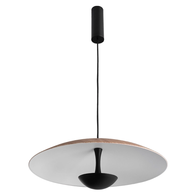 Pendente Led Aluminio Preto Freijo 24w 3000k Shimeji