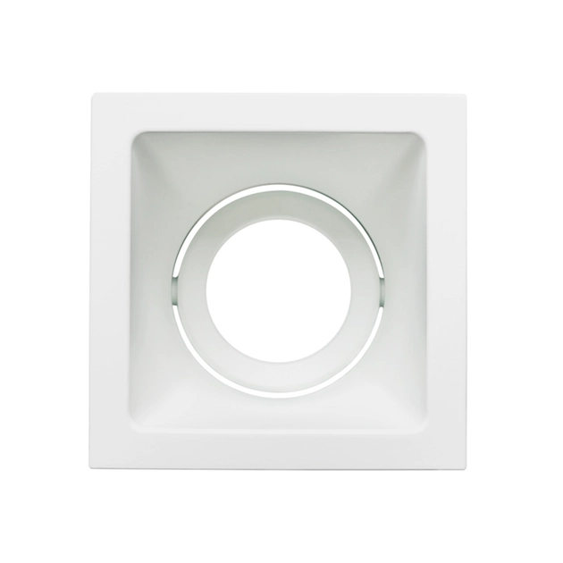 Plafon De Embutir Aluminio Branco 9x9cm Square Ghost