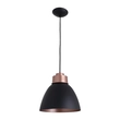Pendente Alumínio Preto E Cobre Ø25cm New Industrial