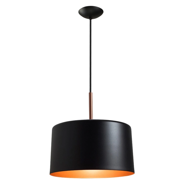 Pendente Aluminio Preto E Cobre 35cm Bilboque