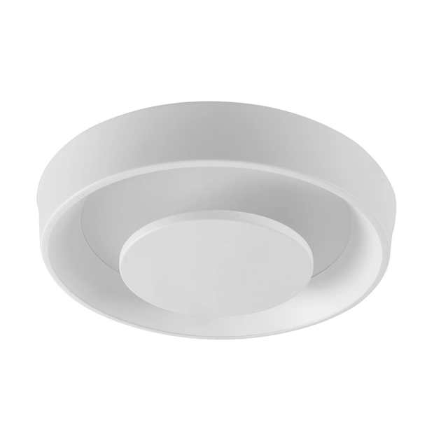 Plafon Led De Sobrepor Aluminio Branco 24w 127v 2700k Iris
