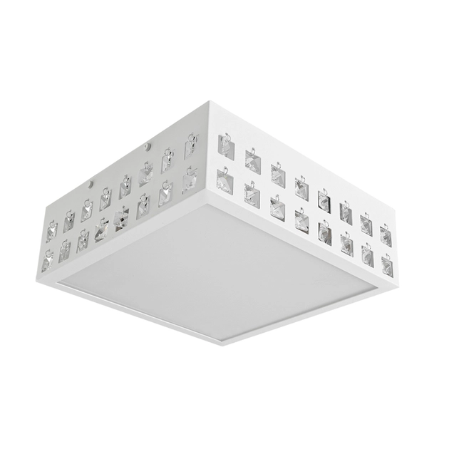 Plafon De Sobrepor Quadrado Aluminio Branco