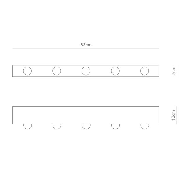 Arandela Aluminio Branco Fosco 83x10cm Camarim
