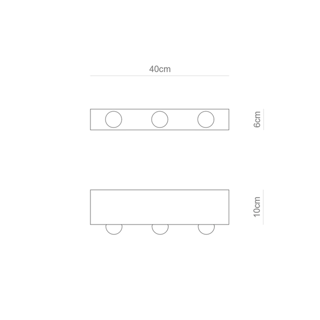 Arandela Camarim Aluminio Branco 40x10cm