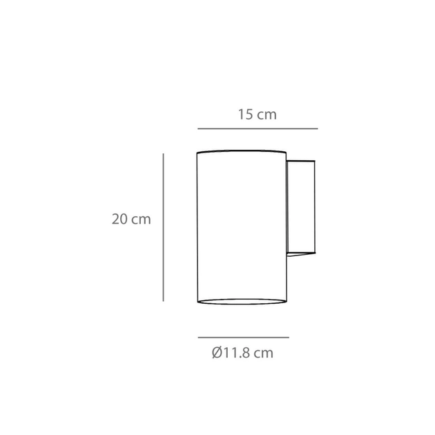 Arandela Aluminio Branco 11,8cm Lisse