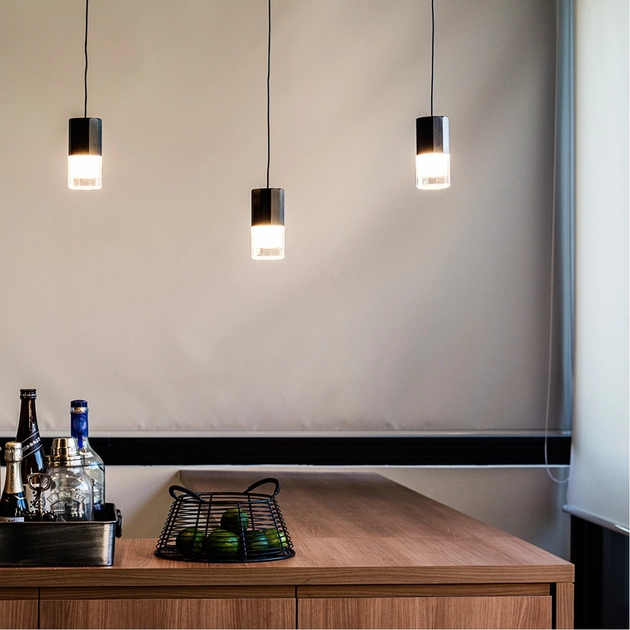 Pendente Led Metal E Aluminio Preto 5w 3000k Capsula