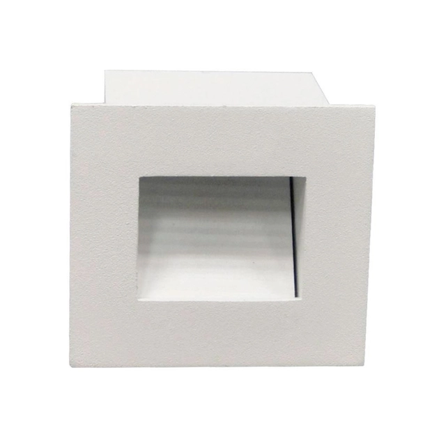Balizador Led Embutir Aluminio Branco 1w Ip65 3000k