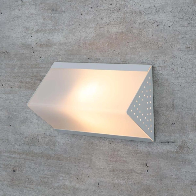 Arandela Plafon Acrilico Branco Jateado 20x13cm