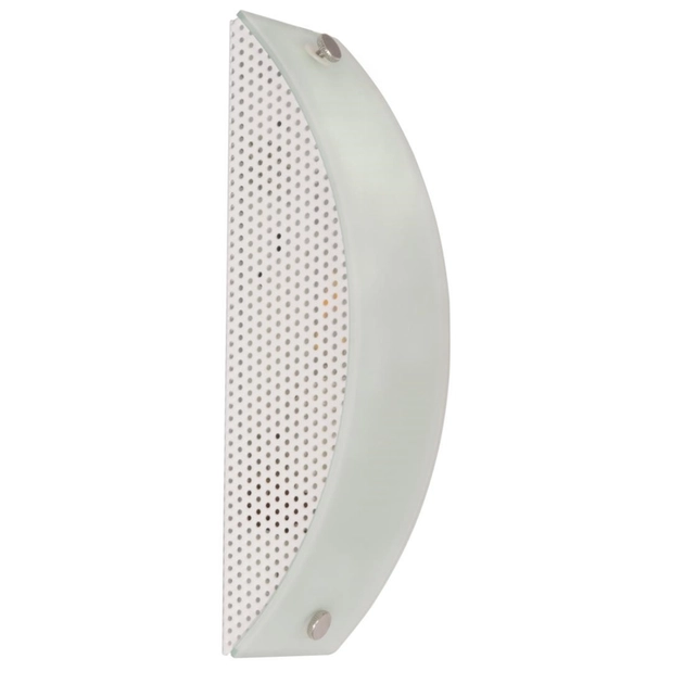 Arandela Aco E Vidro Branco 26x8cm