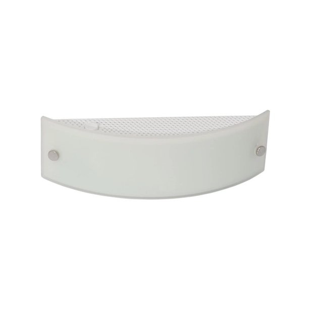 Arandela Aco E Vidro Branco 26x8cm