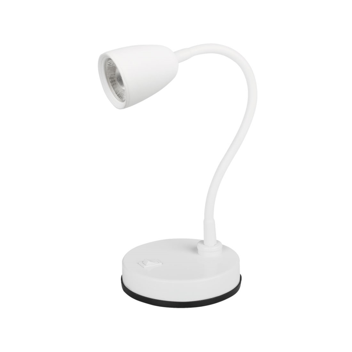 Luminaria De Mesa Flexivel Abs Branco Led 4w 5000k P8870047 Luminaria