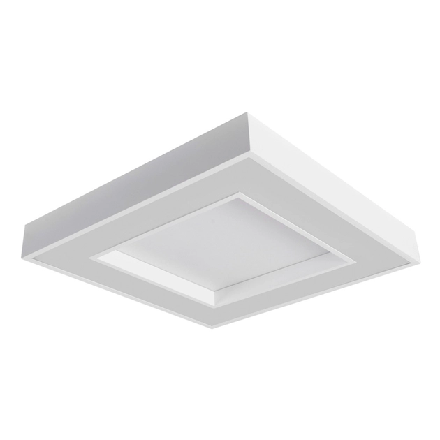 Plafon Led De Sobrepor Quadrado Branco 33,6w 3000k New Chess