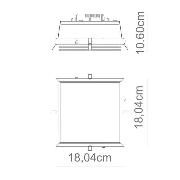 Plafon Led De Embutir Branco 12,6w 3000k No Frame Ii