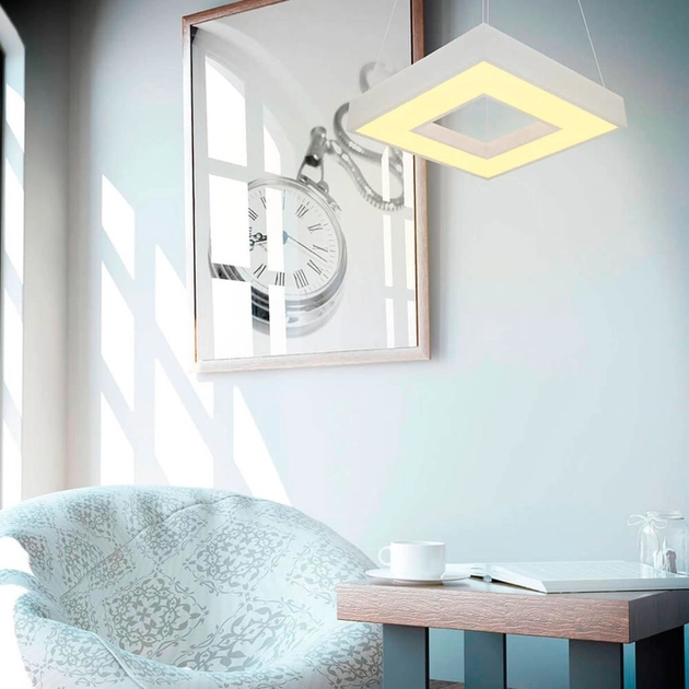 Pendente Led Aluminio Branco 33,6w 3000k New Chess