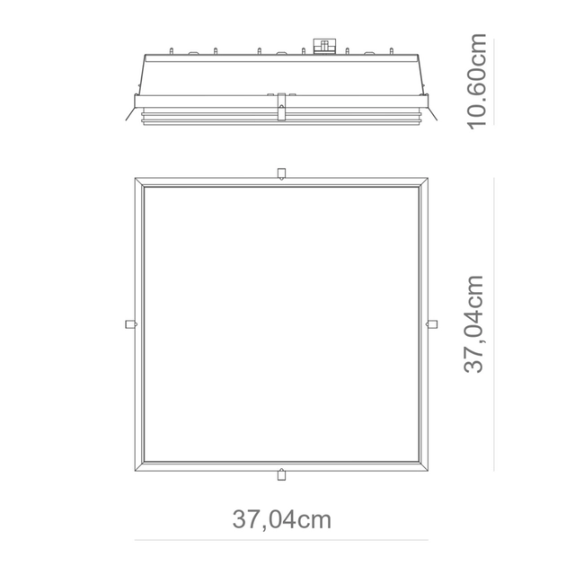 Plafon Led De Embutir Branco 50,4w 3000k No Frame Ii