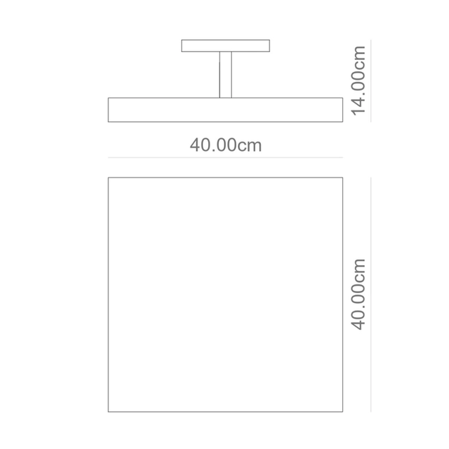 Plafon Led De Sobrepor Quadrado Branco 25,2w 3000k Tray