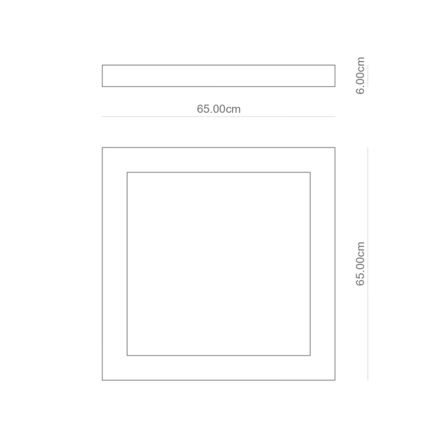 Plafon Led Sobrepor Quadrado Branco 54w 6500k Londres