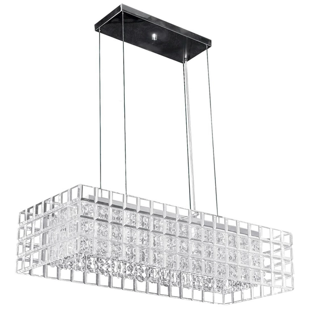 Lustre Retangular Acrilico Cristal