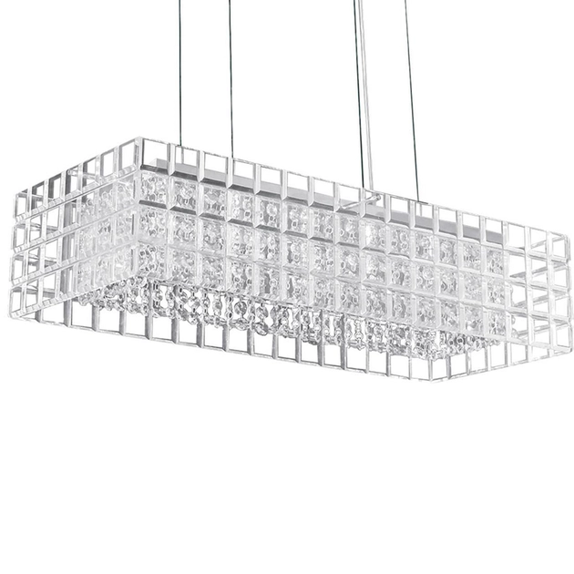 Lustre Retangular Acrilico Cristal