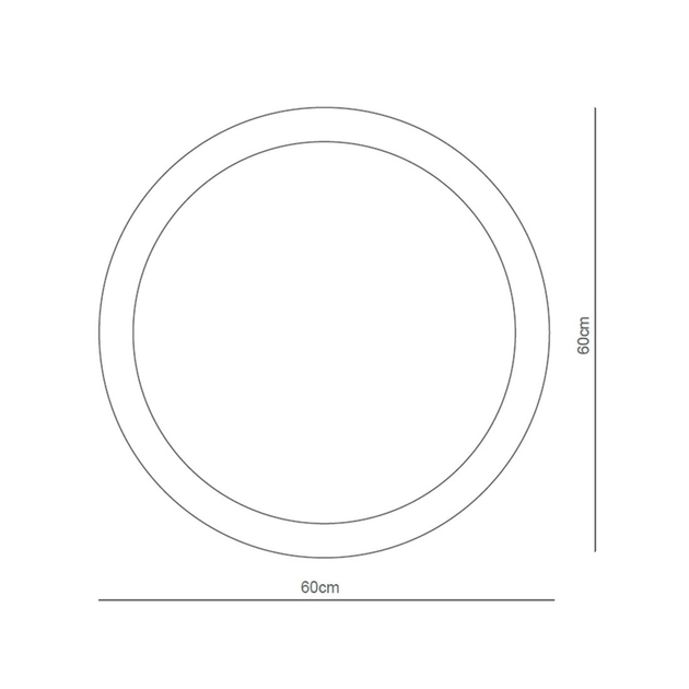 Plafon Led De Embutir Redondo Aluminio Branco 48w Panel