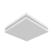 Plafon De Sobrepor Quadrado 36x36cm Bilbao - BRANCO