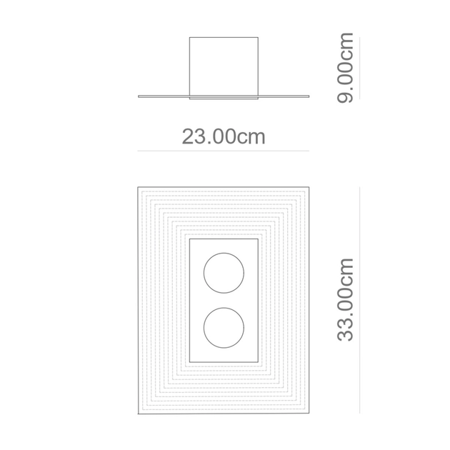 Plafon De Sobrepor Duplo Aluminio Acrilico Monaco