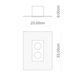 Plafon De Sobrepor Duplo Aluminio Acrilico Monaco - BRANCO