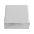 Arandela Led Abs 3w Ip65 3000k Brick - BRANCO FOSCO
