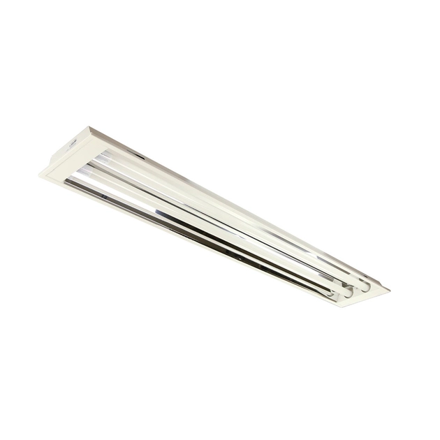 Plafon Embutir Aluminio Branco 124,3x20cm