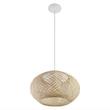 Pendente Juta Rústica Bege E Off White Ø42cm