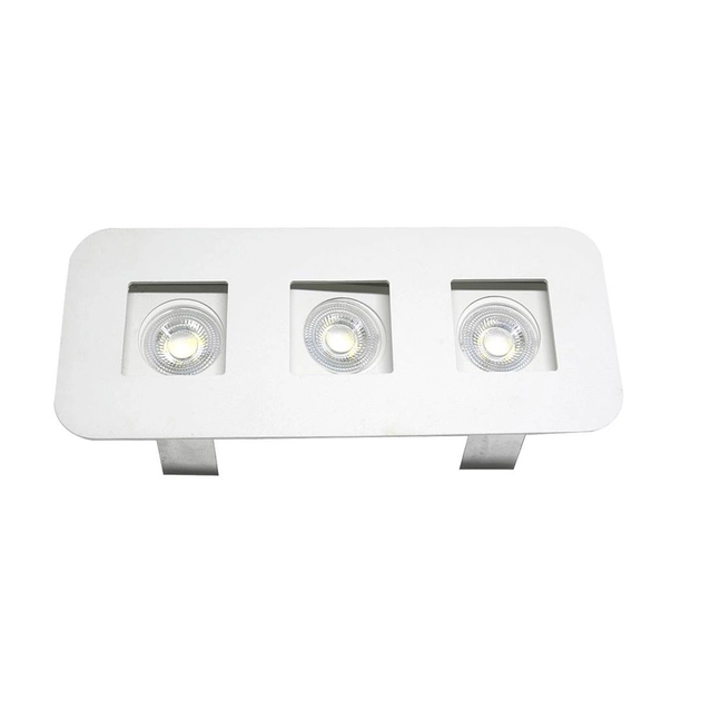 Plafon Embutir Aluminio Branco 19cm
