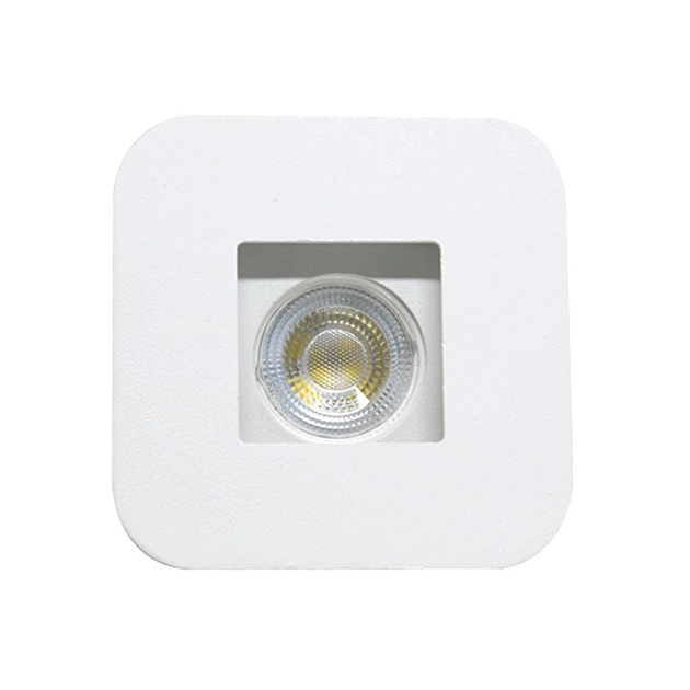 Plafon Embutir Aluminio Inox Branco 8cm