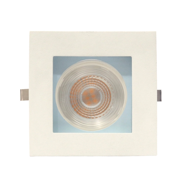Plafon Embutir Aluminio Branco Azul 10,5cm