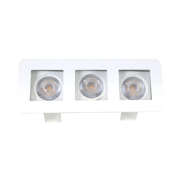 Plafon Embutir Aluminio Branco 22cm
