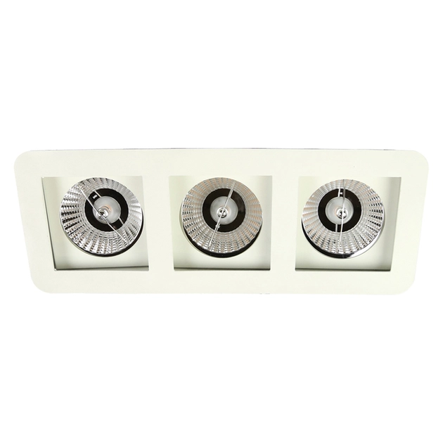 Plafon Embutir Aluminio Branco 4,5x41,5cm