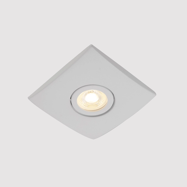 Plafon Embutir Aluminio Branco 9x9cm