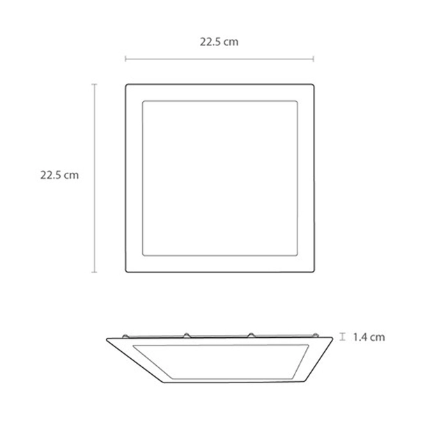 Kit 10 Plafons Led Embutir Quadrado 18W Branco
