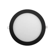 Kit 4 Plafons LED Embutir Redondo 18W Preto Ø22,5cm - LED BRANCO QUENTE (3000K)