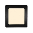 Kit 10 Plafons LED Sobrepor Quadrado 12W Preto 17cm - LED BRANCO QUENTE (3000K)