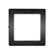 Kit 10 Plafons LED Sobrepor Quadrado 12W Preto 17cm - LED BRANCO FRIO (6000K)