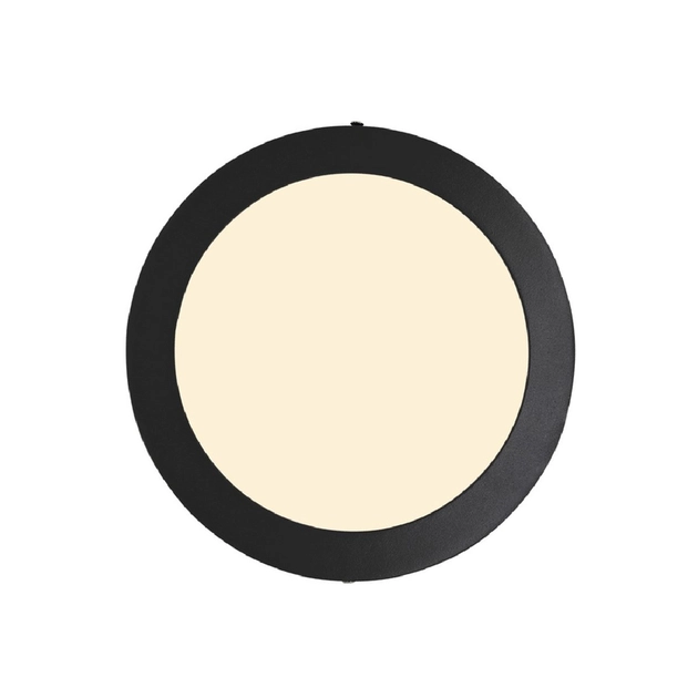 Kit 10 Plafons LED Sobrepor Redondo 18W Preto Ø22,5cm