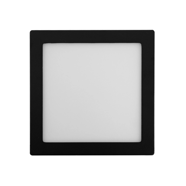 Plafon Led De Sobrepor Quadrado Preto 18w Moldura