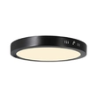 Kit 10 Plafons LED Sobrepor Redondo 24W Preto Ø30cm - LED BRANCO QUENTE (3000K)