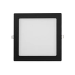 Kit 2 Plafons LED Embutir Quadrado 18W Preto 22,5cm - LED BRANCO QUENTE (3000K)