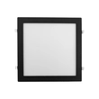 Kit 10 Plafons LED Embutir Quadrado 24W Preto 30cm - LED BRANCO QUENTE (3000K)